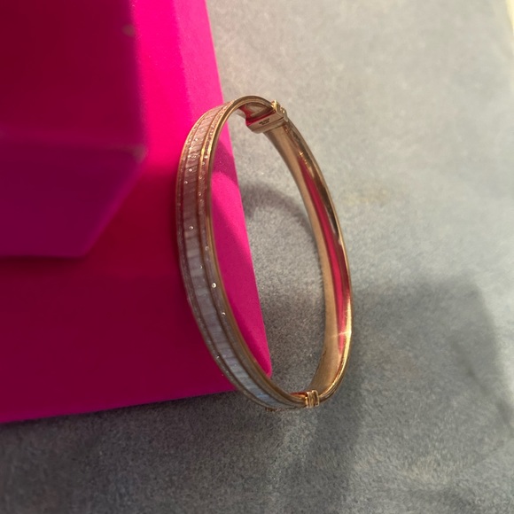 Milor Sterling silver with rose gold plated and CZ sparkly bangle - Picture 9 of 10